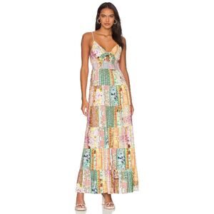 Alice + Olivia Colorful Patchwork Maxi Dress